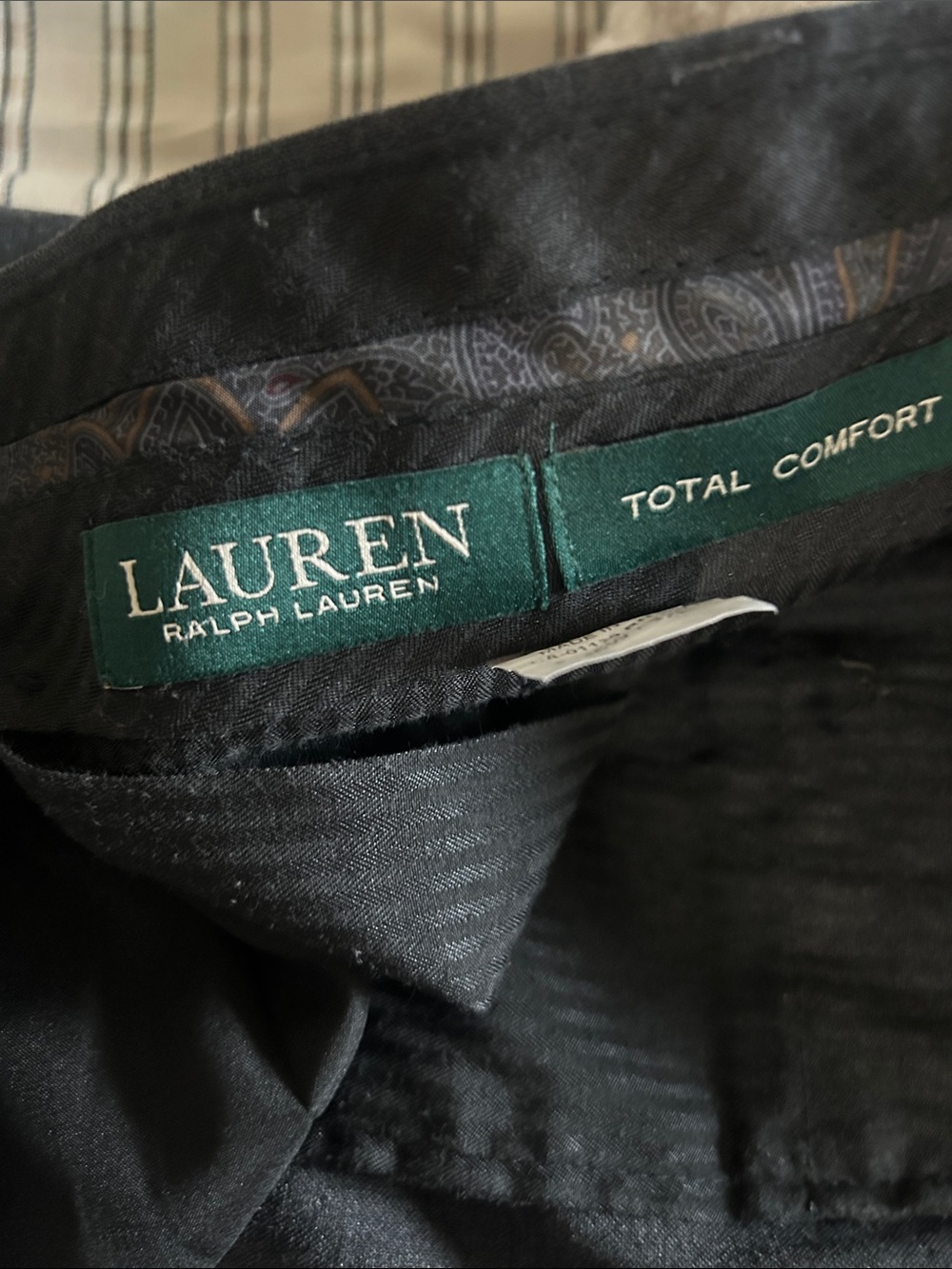 Lauren Ralph Lauren Black Button-Up Shirt with Green Label